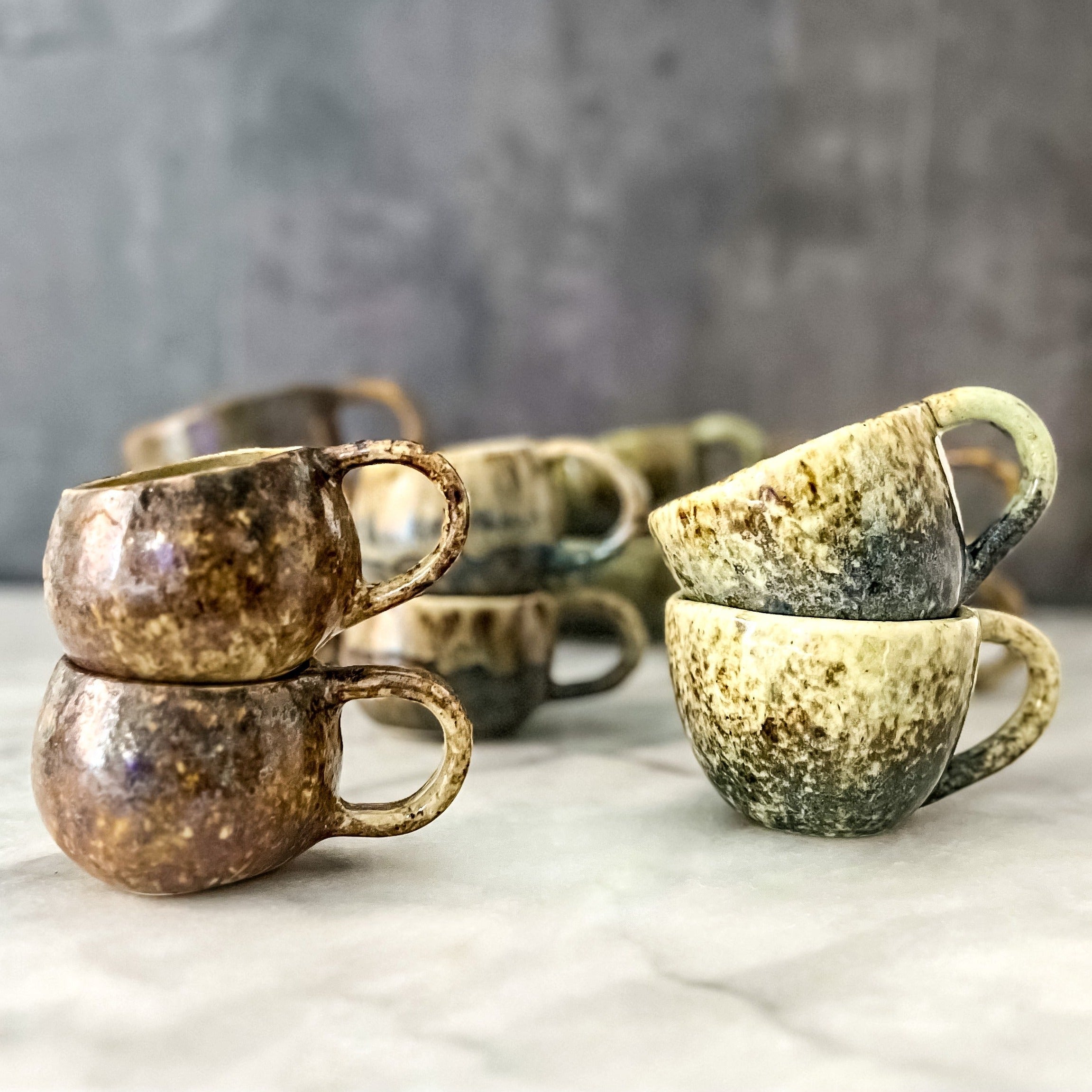 un cafe handmade cups from Mexico
