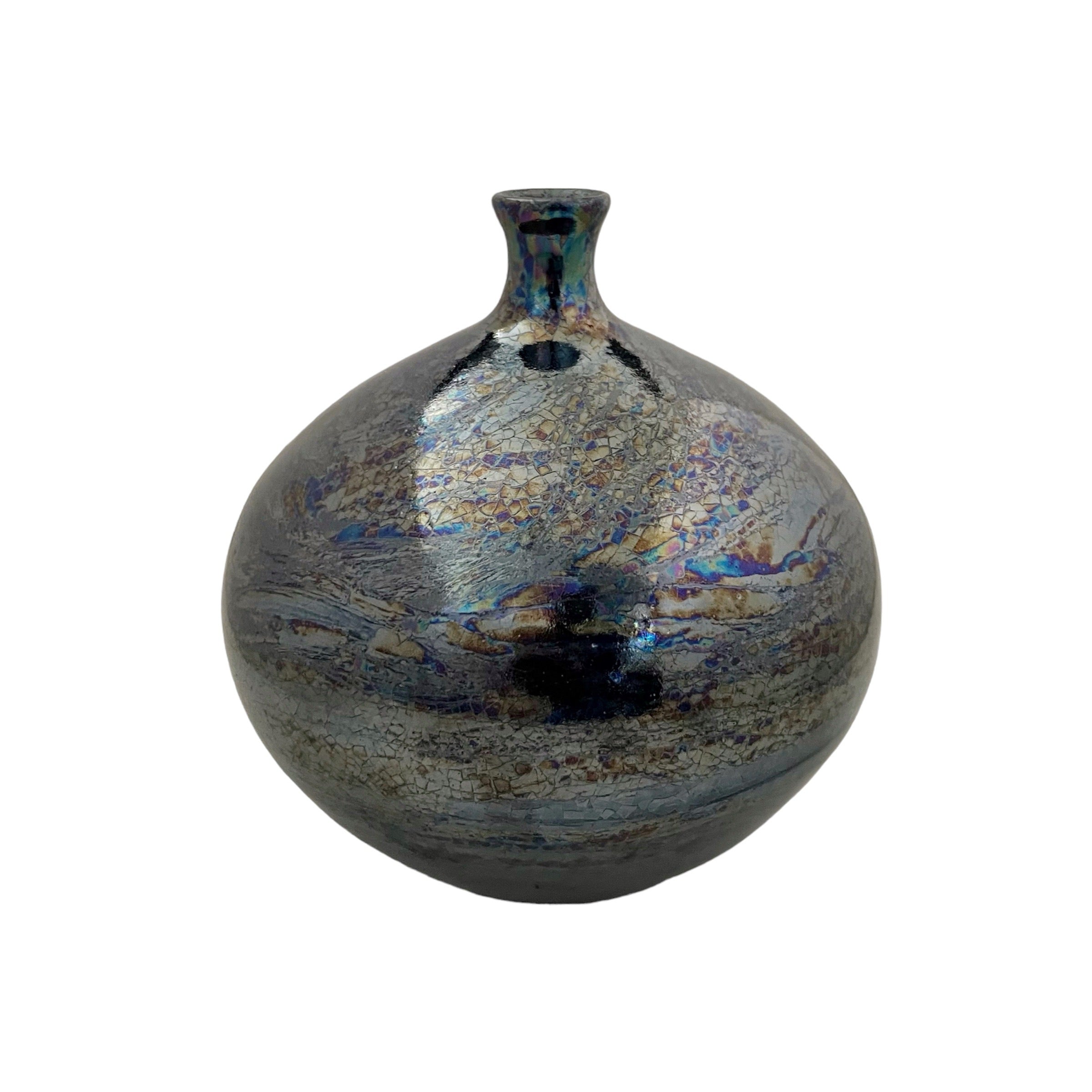 blue ceramic vase