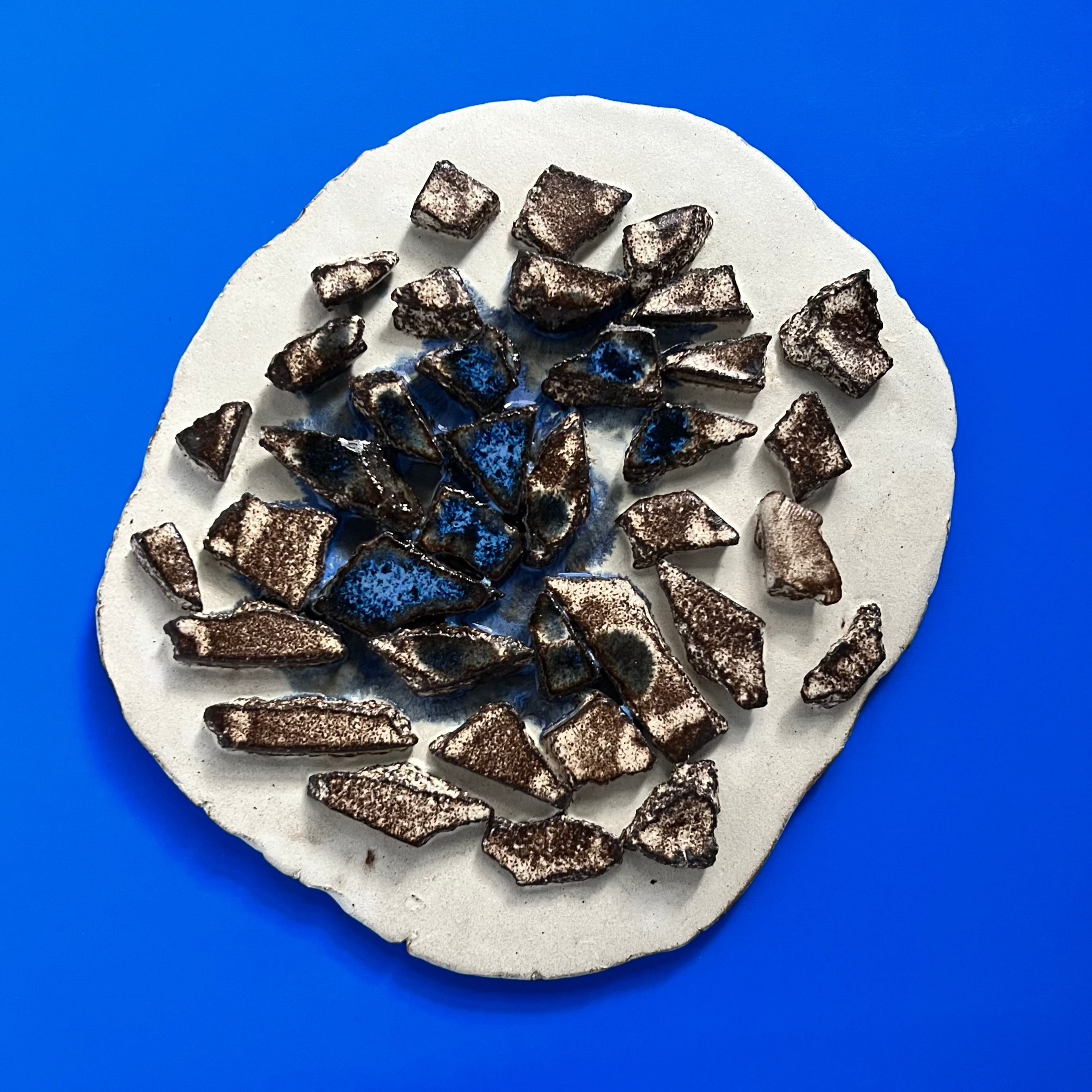 one of a kind art piece made of ceramics