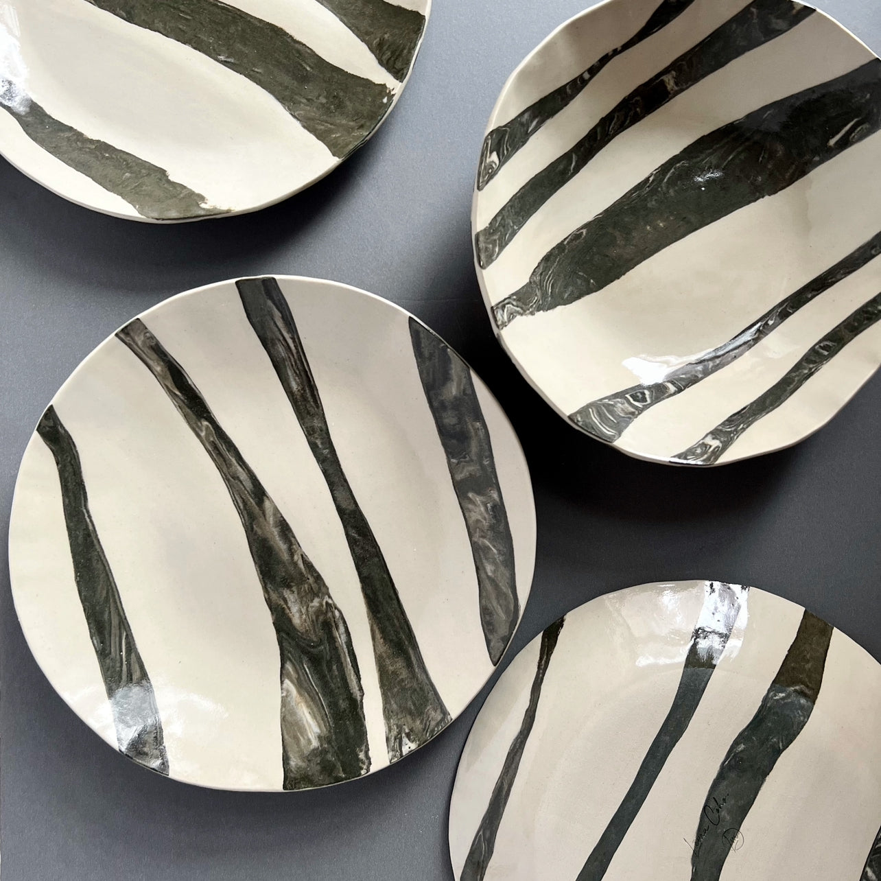 zebra stop ceramic plates