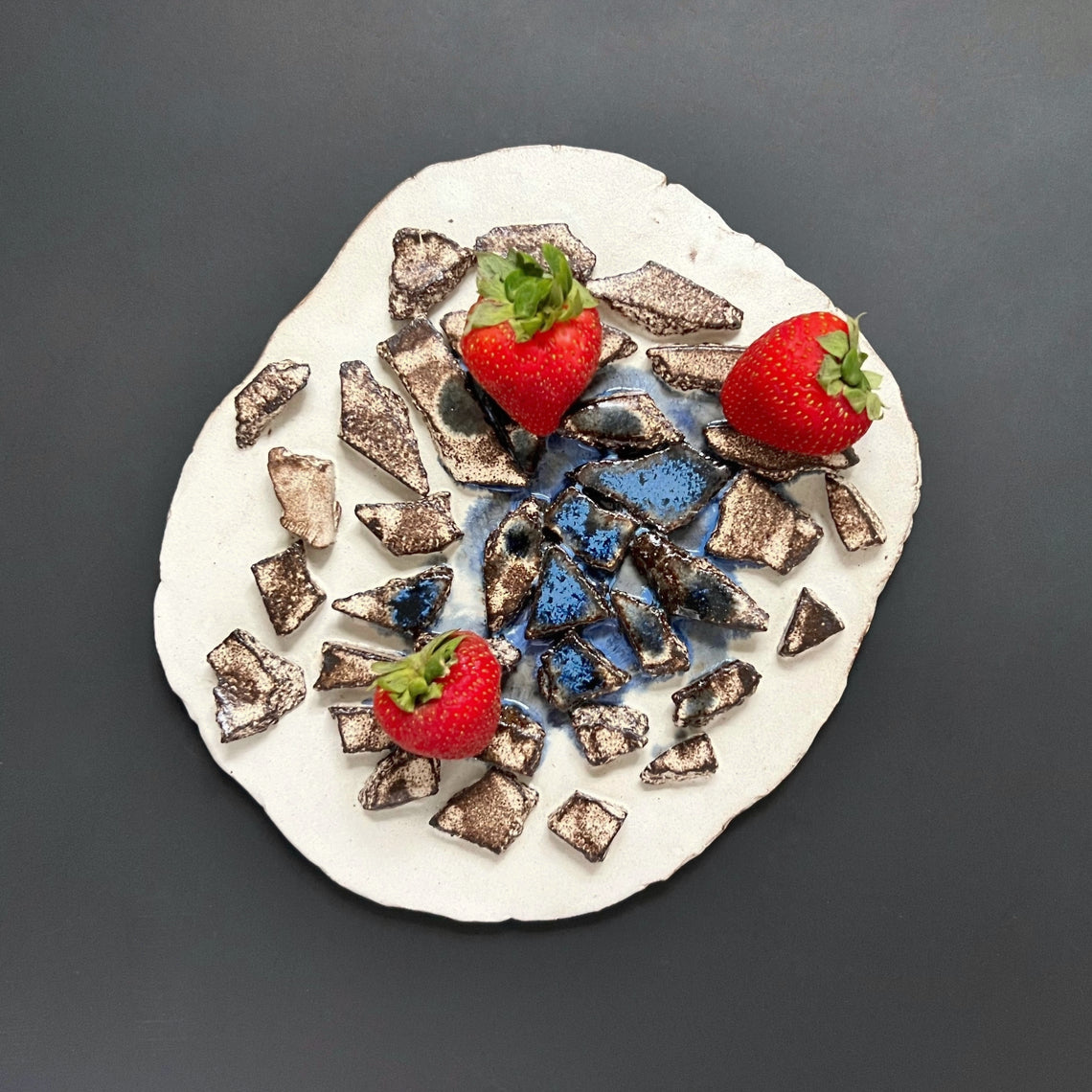 decorative art and food ceramics one of a kind tray