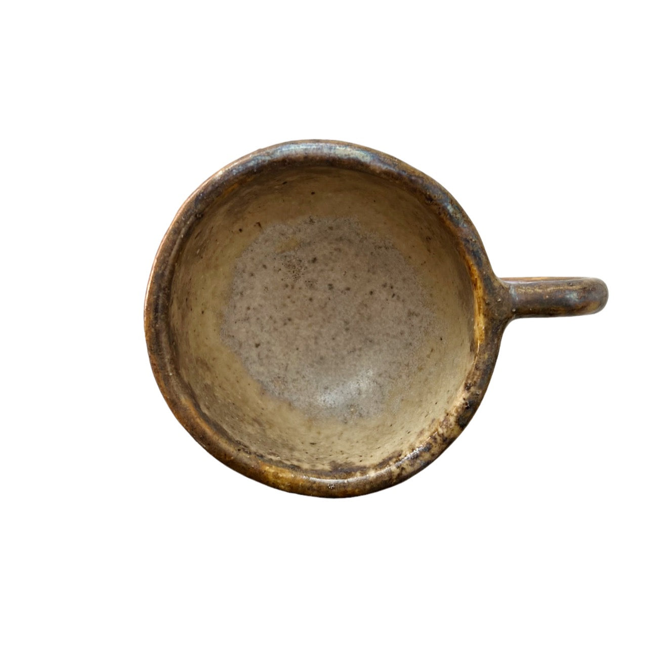 Coco colored and brown handmade coffee cup from Mexico one of a kind