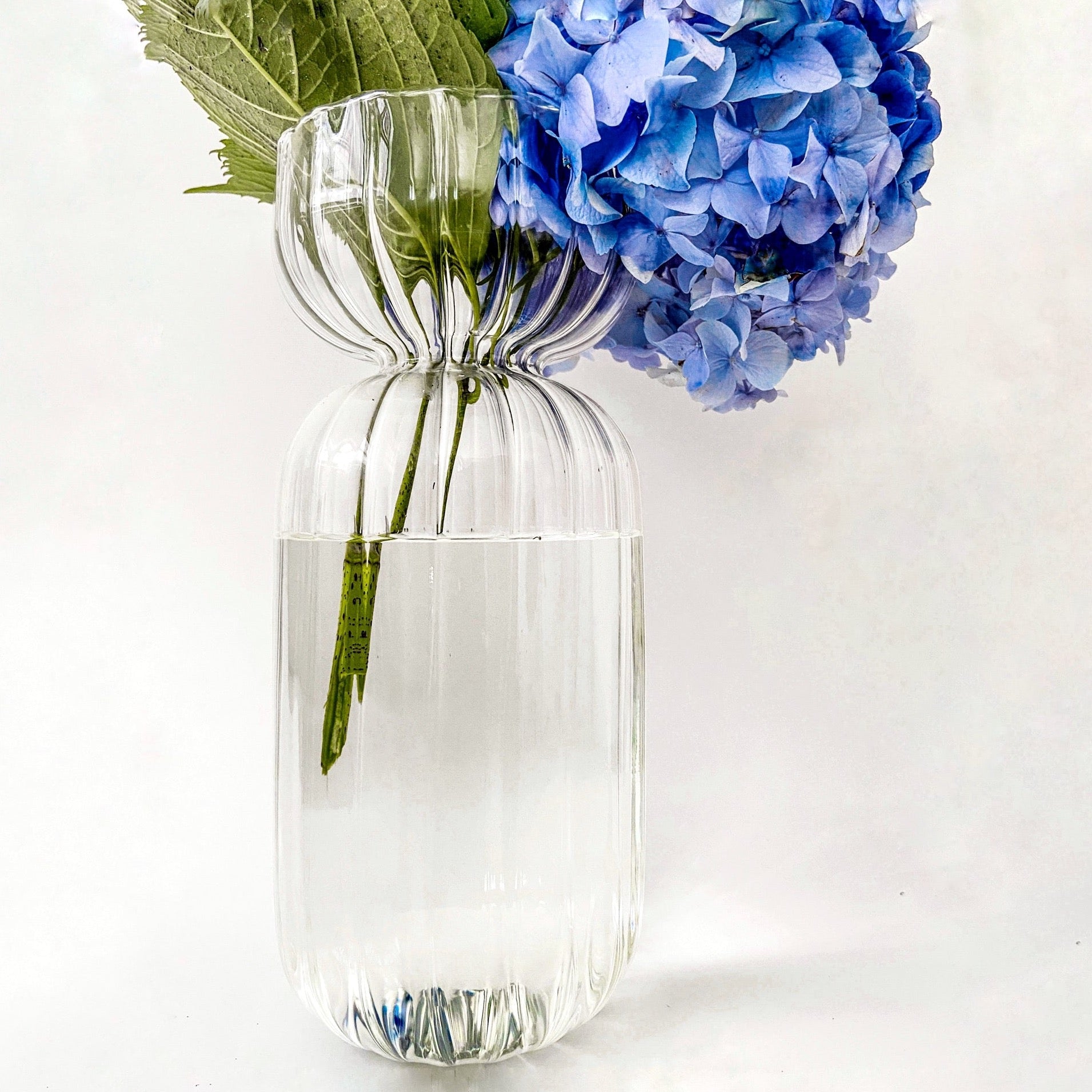 Elegant handblown glass floral arrangement