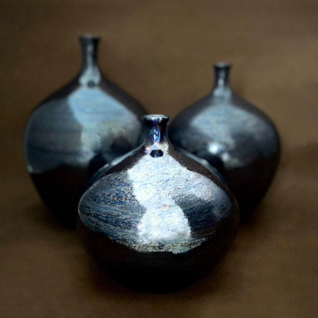 Blue Mirror Small Vase