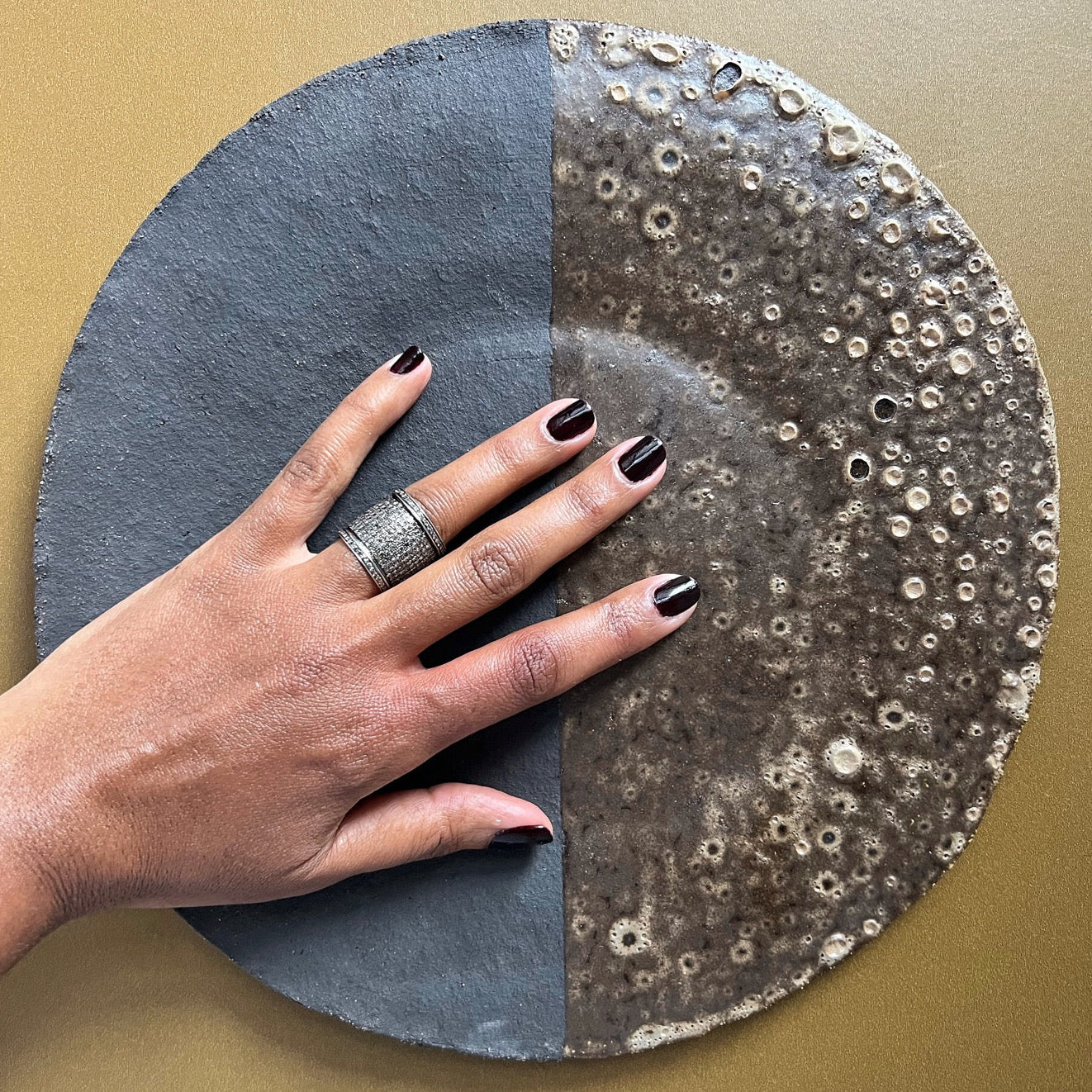 texture handmade plate made in Chile